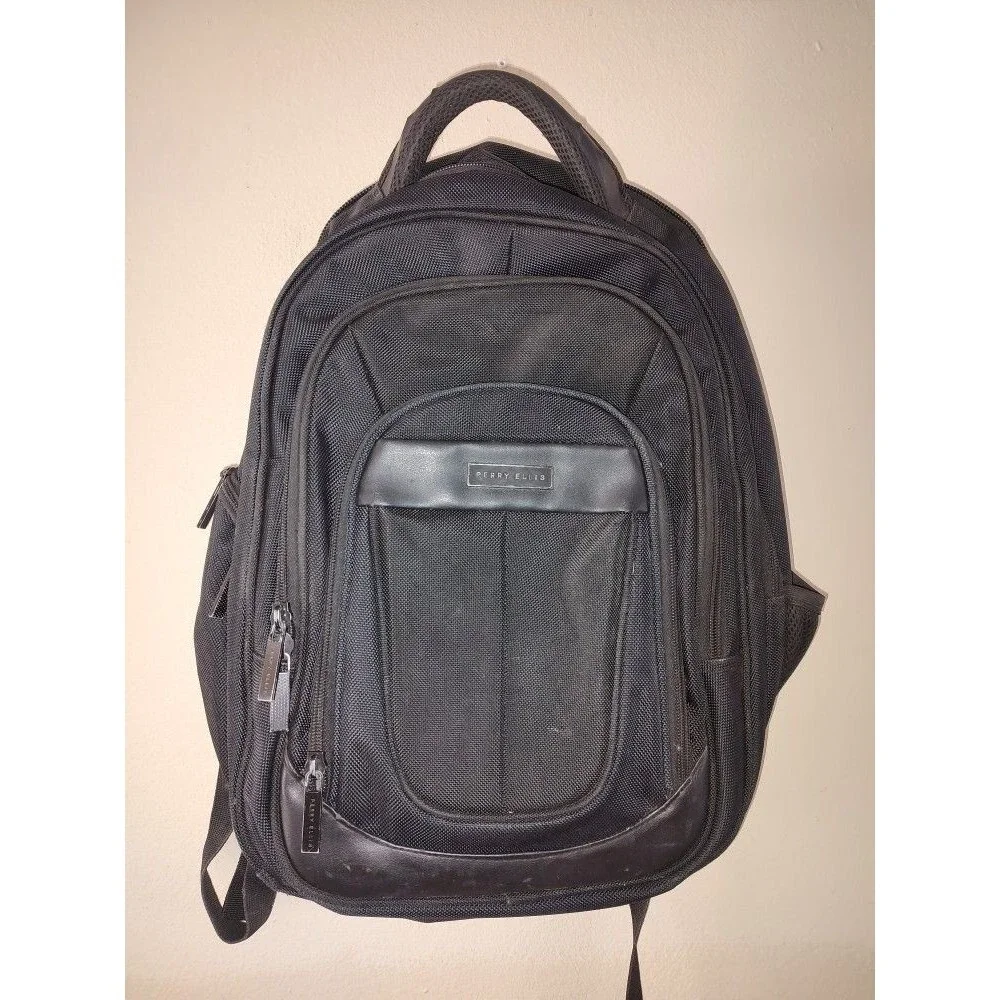 Men's Perry Ellis M 140 Black Laptop Tablet Travel Backpack